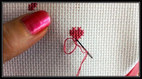 Cross stitch video: mini pin stitch