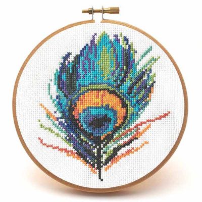 Peacock Feather cross stitch pattern