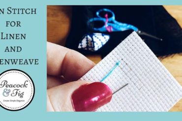How to cross stitch linen: the pin stitch