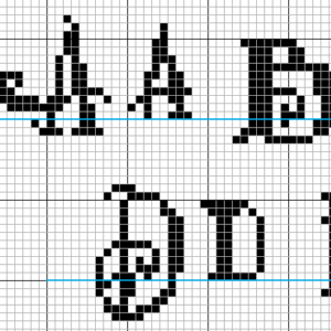 Alphabet 3 detail Backstitch alphabet detail cross stitch pattern
