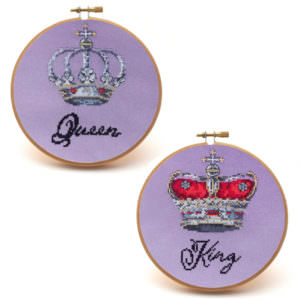 Royal Couple cross stitch gift set