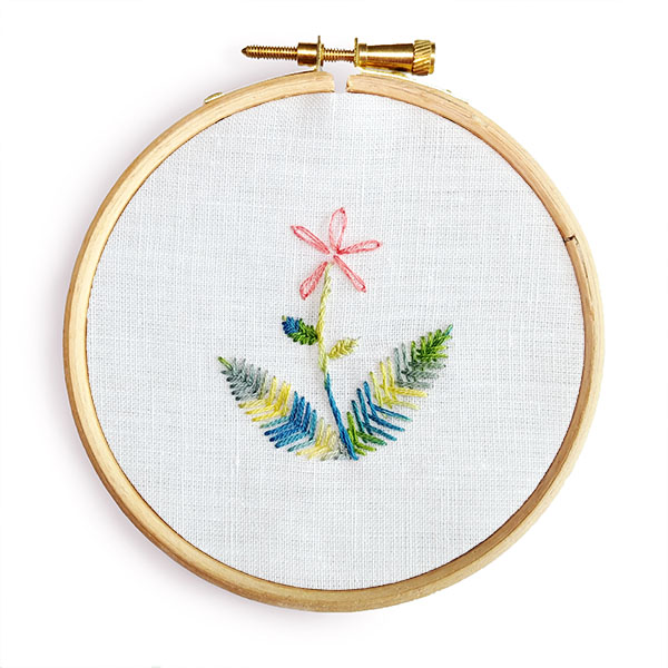 Leaf stitch hand embroidery
