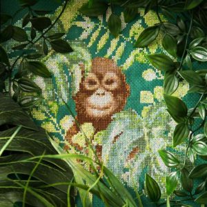 Orangutan Dreams cross stitch pattern
