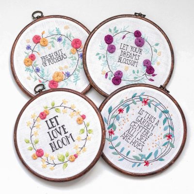 Go Bloom Yourself hand embroidery pattern set