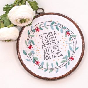 Garden Hoes hand embroidery pattern
