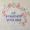 Go Pollinate Yourself cross stitch pattern detail
