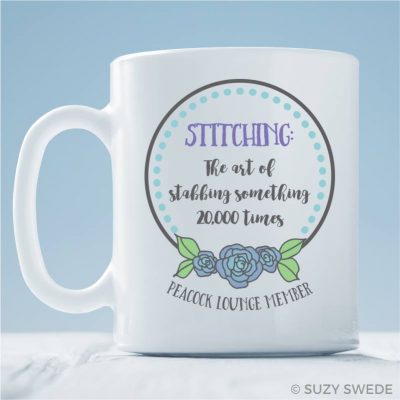 Stitching Peacock Lounge mug