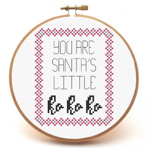 Santa's Little Ho cross stitch pattern