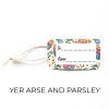 Yer Arse and Parsley gift tag