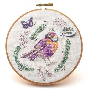 Sampler Embroidery Design Gift Idea Rowan Beads Owl Forest Manufacture Cross Stitch Embroidery Pattern
