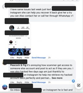 bots from public Facebook post