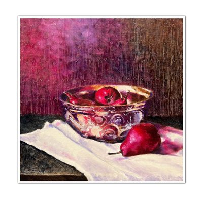 Bowl with Pears Art Print