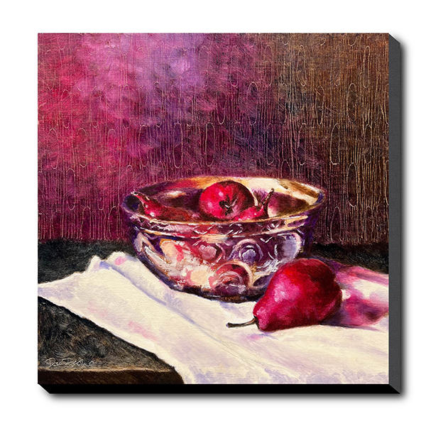 Bowl with Pears canvas print