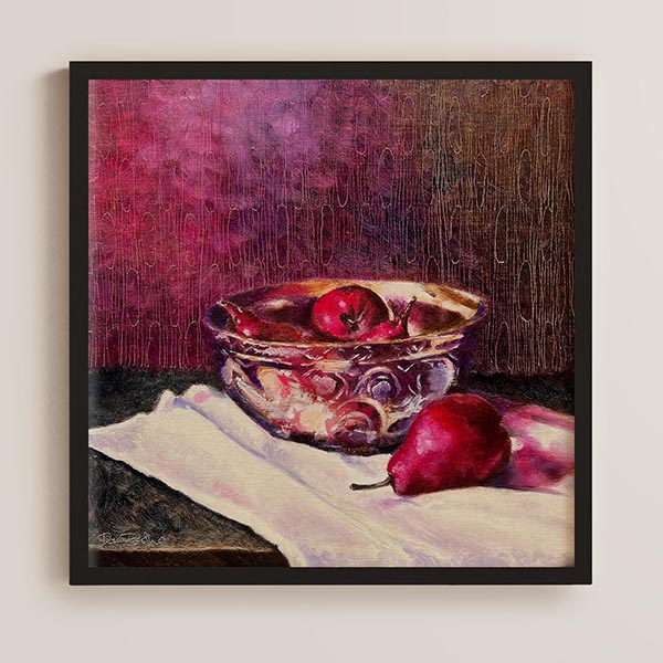 Bowl with Pears art print