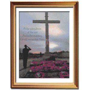 For the Fallen patriotic cross stitch pattern thumbnail